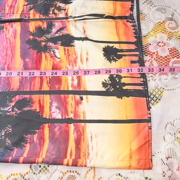 Misslook mens palm tree sunset design casual button down collared shirt, XXL - Picture 11 of 12